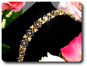 60x3mm Blue Sapphire Bracelet