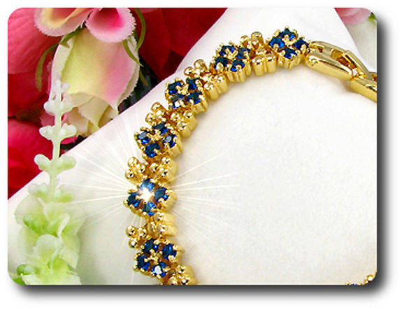 60x3mm Blue Sapphire Bracelet