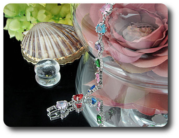 15x6mm Multicolor Topaz Bracelet