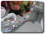 21x4 mm Multicolor Topaz Bracelet