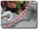 21x4 mm Red Ruby Bracelet