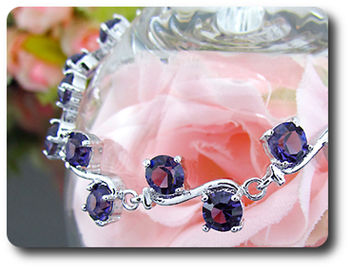 18x6 mm Purple Amethyst Bracelet