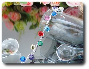 18x6 mm Multicolor Topaz Bracelet