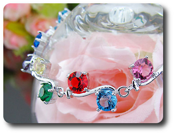18x6 mm Multicolor Topaz Bracelet