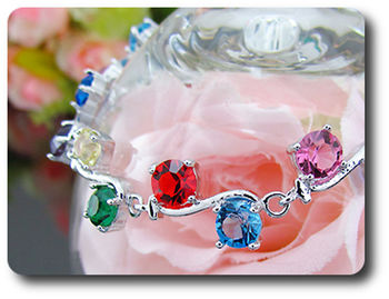 18x6 mm Multicolor Topaz Bracelet