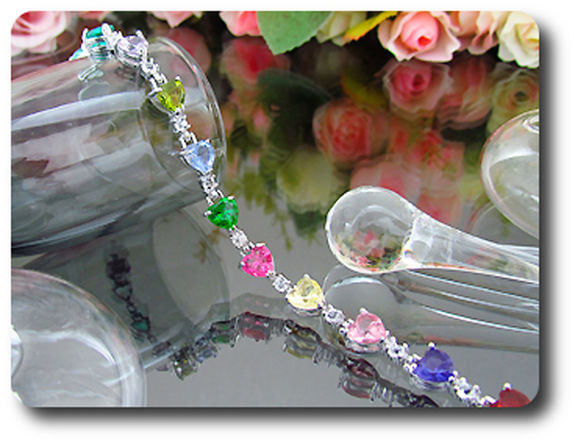 13x7 mm Multicolor Topaz Bracelet