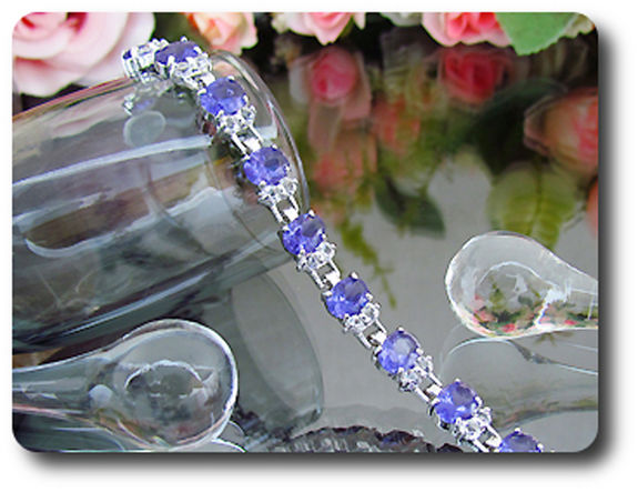 14x8 mm Purple Amethyst Bracelet