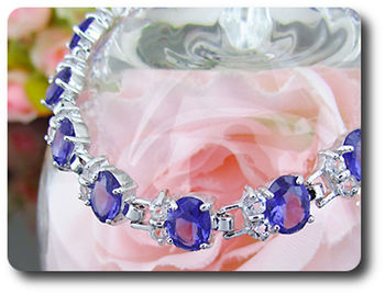 14x8 mm Purple Amethyst Bracelet