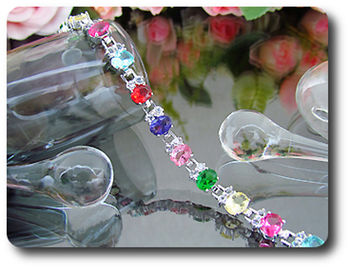 14x8 mm Mutlicolor Topaz Bracelet
