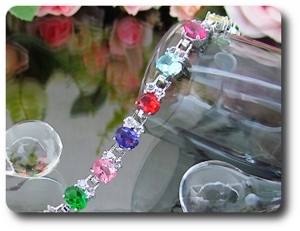 14x8 mm Mutlicolor Topaz Bracelet