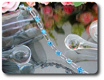 11x5 mm Blue Topaz Bracelet