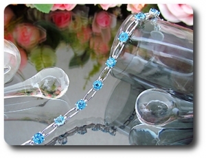 11x5 mm Blue Topaz Bracelet