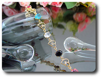 8x8 mm Multicolor Topaz Bracelet