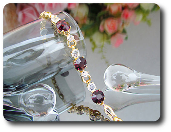 3x8 mm Purple Amethyst Bracelet