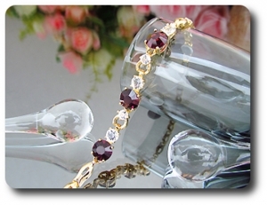 3x8 mm Purple Amethyst Bracelet