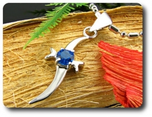 4 mm Blue Sapphire Pendant