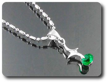 4 mm Green Emerald Pendant
