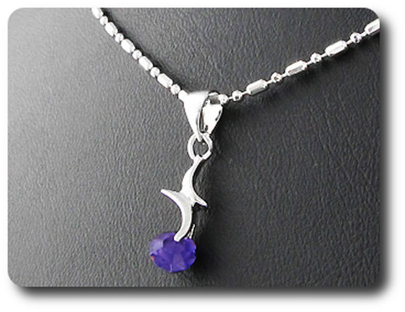 4 mm Purple Amethyst Pendant