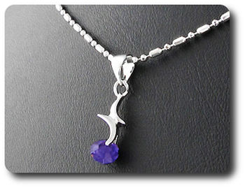 4 mm Purple Amethyst Pendant