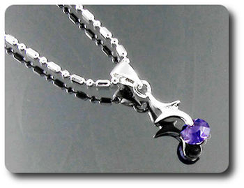 4 mm Purple Amethyst Pendant