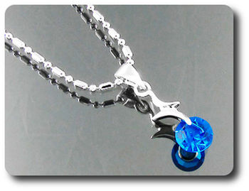 4 mm Blue Sapphire Pendant