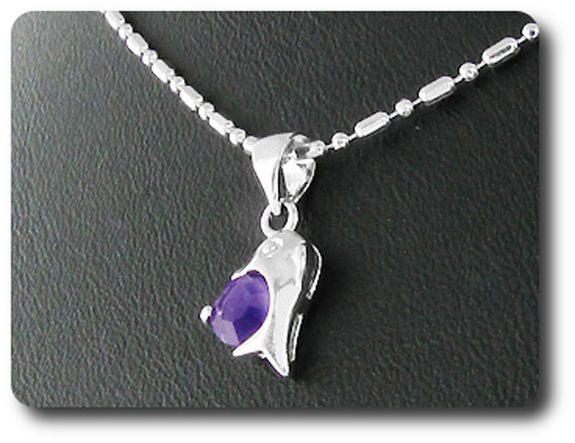 6 mm Purple Amethyst Pendant