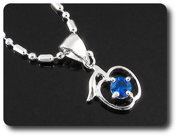 4 mm Blue Sapphire Pendant