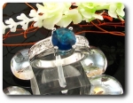 1x8mm Blue Sapphire Ring