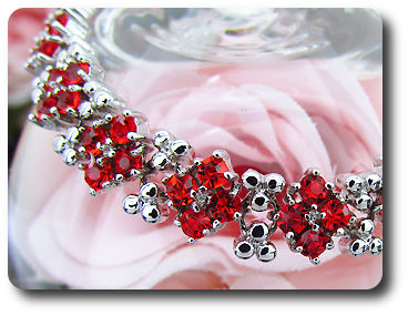 60x3mm Red Ruby Bracelet