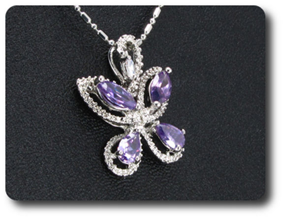 4x7 mm Purple Amethyst Pendant