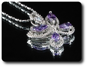 4x7 mm Purple Amethyst Pendant