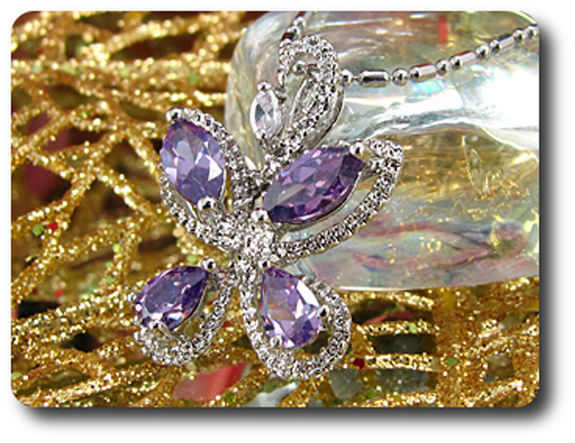 4x7 mm Purple Amethyst Pendant