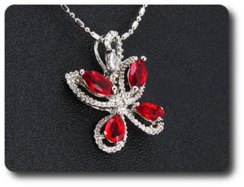 4x7 mm Red Ruby Pendant