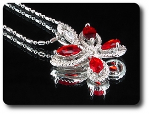 4x7 mm Red Ruby Pendant