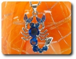 7-3 mm Blue Sapphire Scorpion Pendant