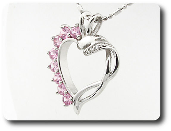 10x4-2 mm Pink Sapphire Pendant