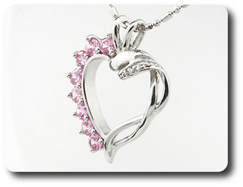10x4-2 mm Pink Sapphire Pendant