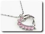 10x4-2 mm Pink Sapphire Pendant
