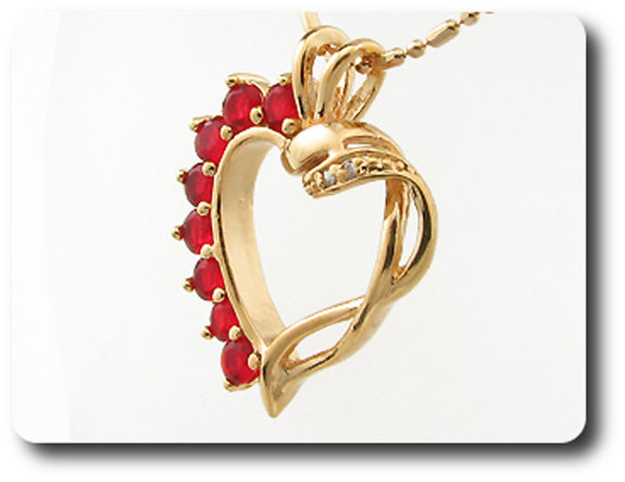 10x4-2 mm Red Ruby Pendant