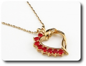 10x4-2 mm Red Ruby Pendant