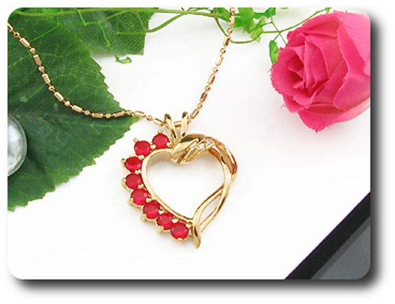 10x4-2 mm Red Ruby Pendant