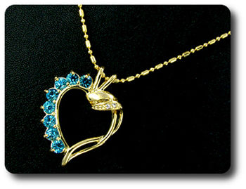 10x4-2 mm Blue Topaz Pendant