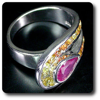 BAGUE RUBIS & SAPHIR