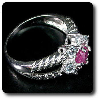 RUBY & TOPAZ RING