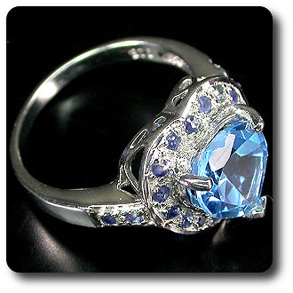 BAGUE TOPAZE & SAPHIR