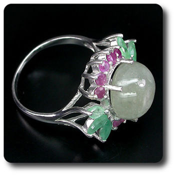 SAPPHIRE, RUBY & EMERALD RING