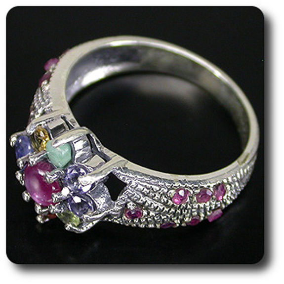 BAGUE RUBIS SAPHIR EMERAUDE GRENAT