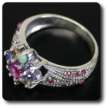 BAGUE RUBIS SAPHIR EMERAUDE GRENAT