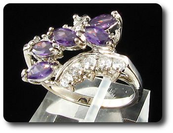 15x6-3 mm Purple Amethyst Ring