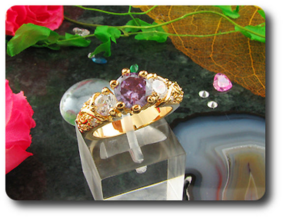 6 mm Purple Amethyst Ring